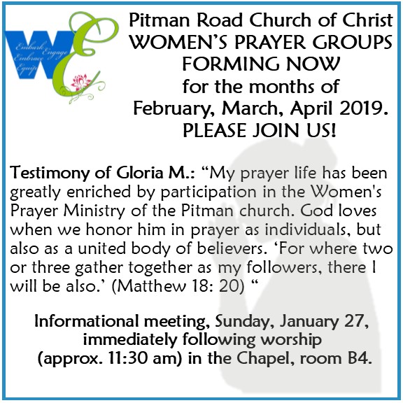 2019 Women's Prayer Groups